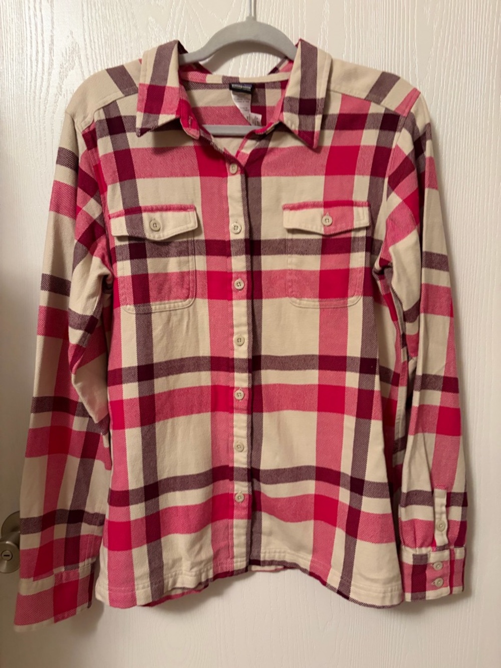 Patagonia Red & Cream Plaid Women's Button-Up Shirt